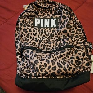 Pink Leopard Print Backpack
